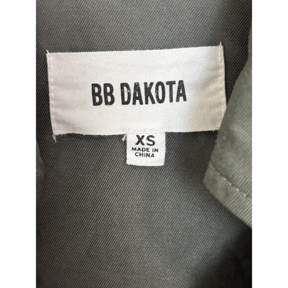 BB Dakota Double Agent Cropped Trench Jacket Size XS Open Front Military Classic - Picture 5 of 8